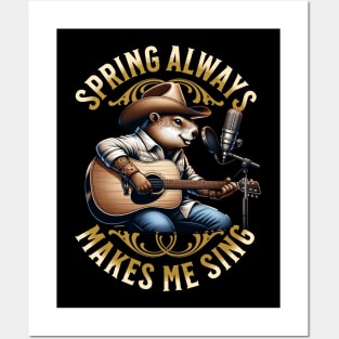 Spring Always Makes Me Sing Cowboy Country Music Posters and Art